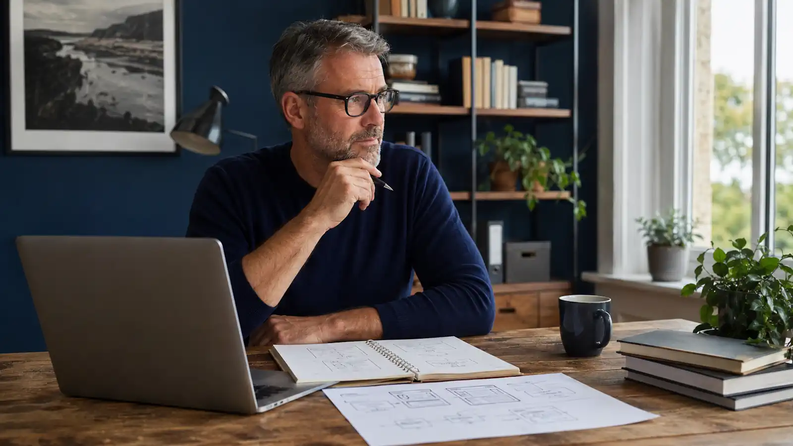 Website developer planning the structure of Business Website Manager for local service businesses.