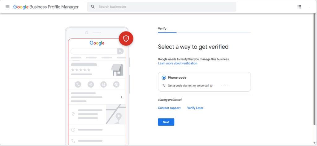 google business profile best practices - verifying the business
