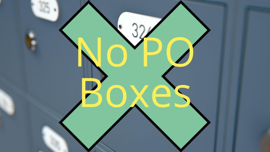 PO Boxes not compliant for google business profile