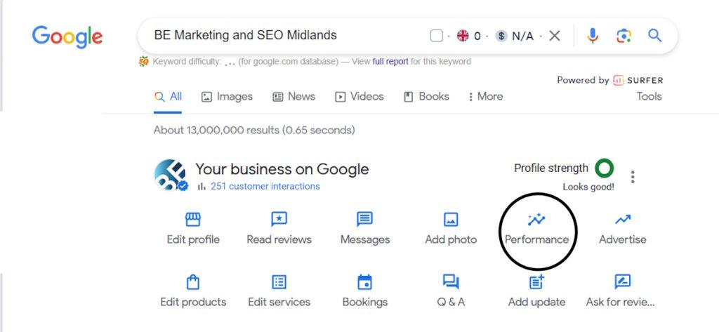 google business profile insights