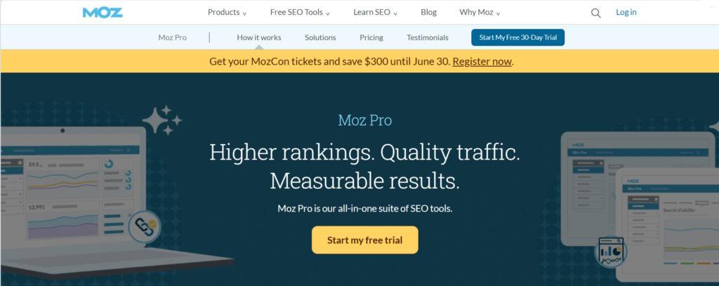 moz analysis and reporting tools