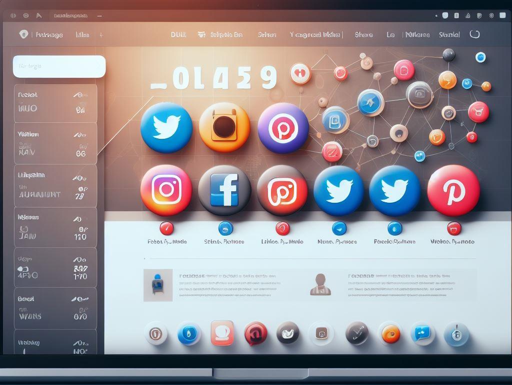 business website social media icons